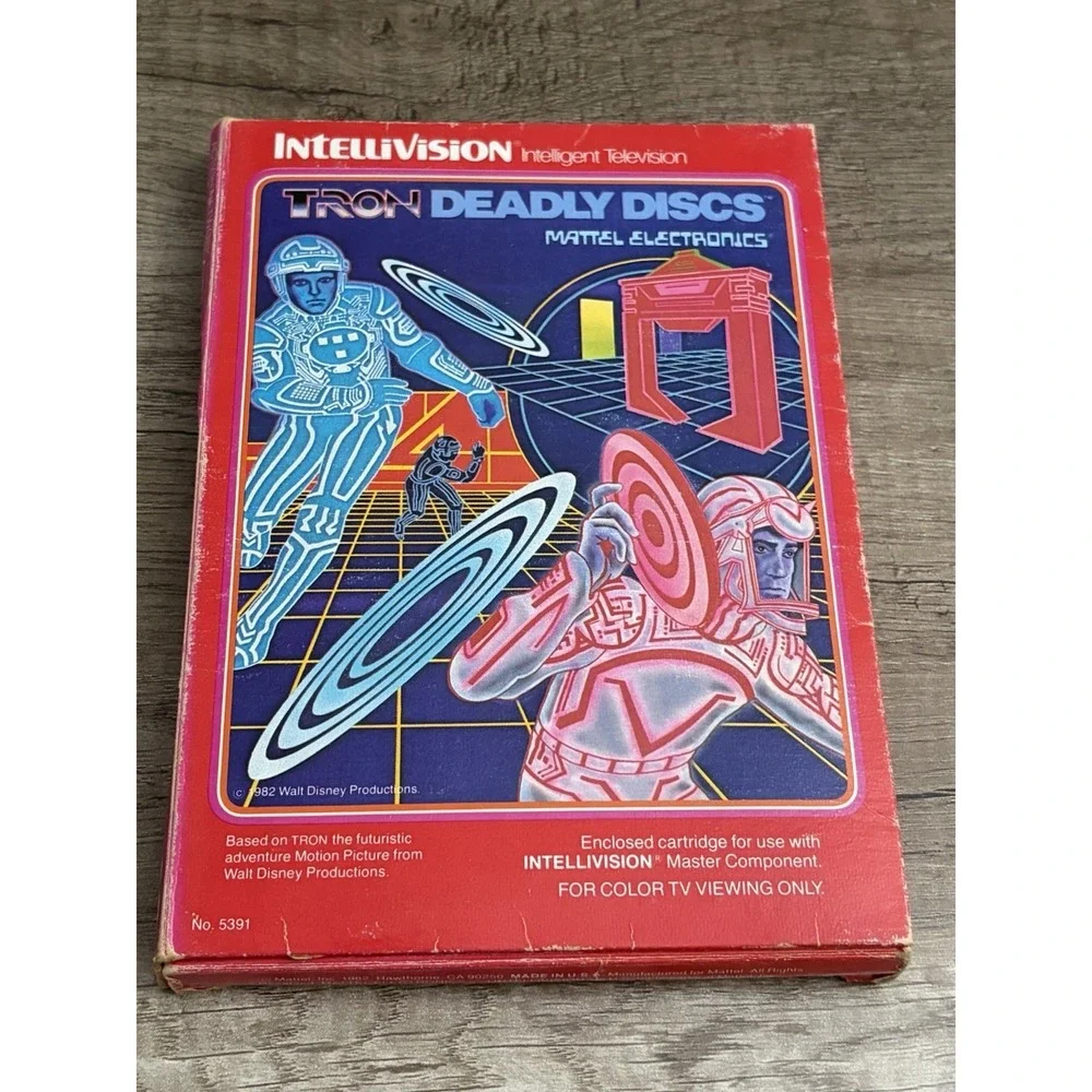 Tron Deadly Discs (Intellivision, 1982) Mattel Video Game, Vintage With Manual